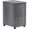 Lorell Weathered Charcoal Laminate Desking Pedestal - 2-Drawer