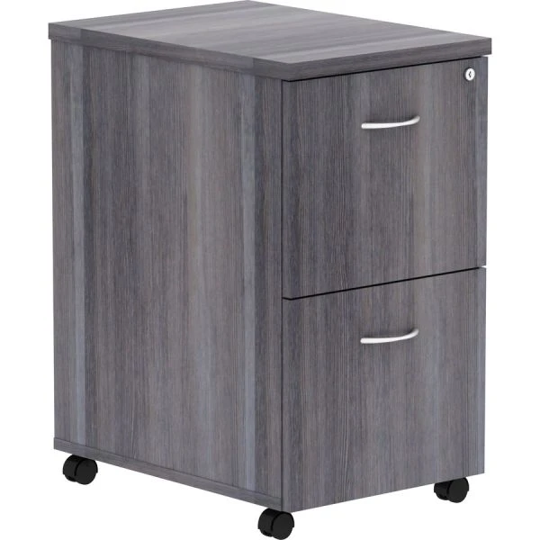 Lorell Weathered Charcoal Laminate Desking Pedestal - 2-Drawer 1 Lorell Weathered Charcoal Laminate Desking Pedestal - 2-Drawer