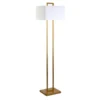Adair 68" Tall Floor Lamp With Fabric Shade In Brass/White