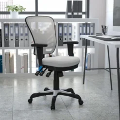 Flash Furniture Mid-Back Mesh Swivel Task Chair With Triple Paddle Control
