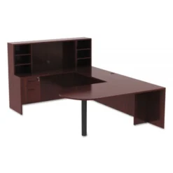 Alera Valencia Series D-Top Desk, 71" X 35.5" X 29.63", Mahogany -office furniture sale 59235daf2d28528301e6aaed527c35071f