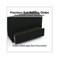 Alera Lateral File, 2 Legal/Letter-Size File Drawers, Black, 42" X 18.63" X 28" -office furniture sale 593726aa2ba64a8f0405caafa92558dc30