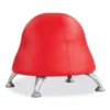 Safco Runtz Ball Chair, Backless, Supports Up To 250 Lb, Red Vinyl Seat, Silver Base, Ships In 1-3 Business Days
