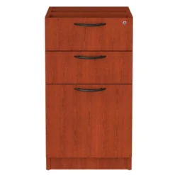 Alera Valencia Series Full Pedestal File, Left/Right, 3-Drawers: Box/Box/File, Legal/Letter, Cherry, 15.63" X 20.5" X 28.5"
