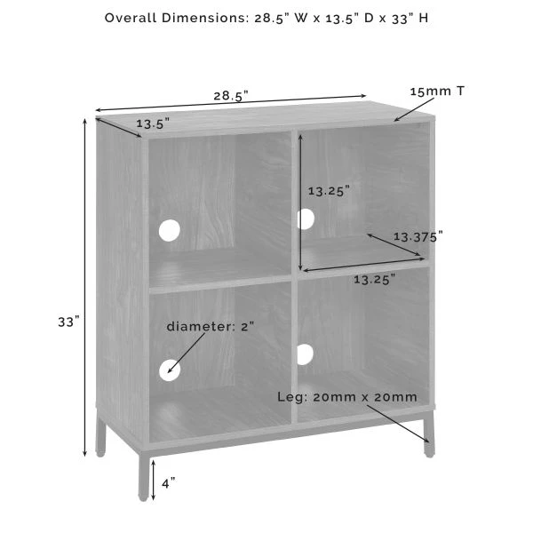 Jacobsen 2Pc Record Storage Cube Bookcase Set 5 Jacobsen 2Pc Record Storage Cube Bookcase Set - Image 5