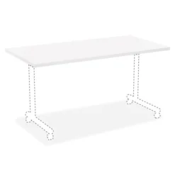 Lorell White Laminate Rectangular Invent Tabletop