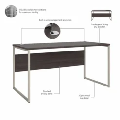 Bush Business Furniture Hybrid 60W X 30D Computer Table Desk With 3 Drawer Mobile File Cabinet In Storm Gray -office furniture sale 5a58df69ebe7b7bc6aff35f140bcbc125f
