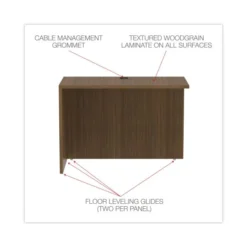 Alera Valencia Series Reversible Return/Bridge Shell, 42w X 23.63d X 29.5h, Modern Walnut -office furniture sale 5a8b4ad4a77489a243370a3739322e9e73