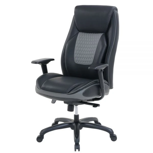 Shaquille O'Neal Nereus Ergonomic Bonded Leather High-Back Executive Chair, Black 5 Shaquille O'Neal Nereus Ergonomic Bonded Leather High-Back Executive Chair, Black - Image 5