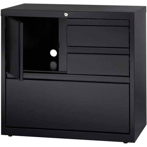 Lorell 3 Drawer Lateral File Cabinet, Letter/Legal/A4, 30" Wide, Black 7 Lorell 3 Drawer Lateral File Cabinet, Letter/Legal/A4, 30" Wide, Black - Image 7