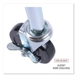 Alera Optional Casters For Wire Shelving, Grip Ring Type K Stem, 4" Wheel, Black/Silver, 4/Set (2 Locking) 11 Alera Optional Casters For Wire Shelving, Grip Ring Type K Stem, 4" Wheel, Black/Silver, 4/Set (2 Locking) -office furniture sale 5aebbf91cf88eb23d58d17e8196baa5ba6