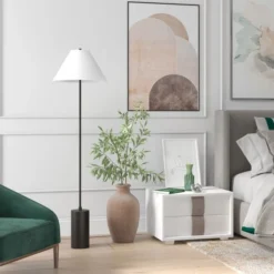 Somerset 64" Tall Floor Lamp With Fabric Shade In Blackened Bronze/White 7 Somerset 64" Tall Floor Lamp With Fabric Shade In Blackened Bronze/White -office furniture sale 5b5cd39c45a64fc847fdbe0660aa6bf097