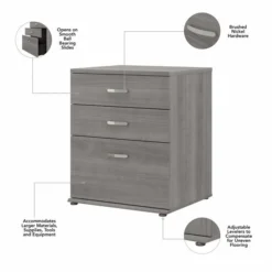 Bush Business Furniture Universal Floor Storage Cabinet With Drawers In Platinum Gray -office furniture sale 5bebae01d3638ea9d3854f315e2e9fd307