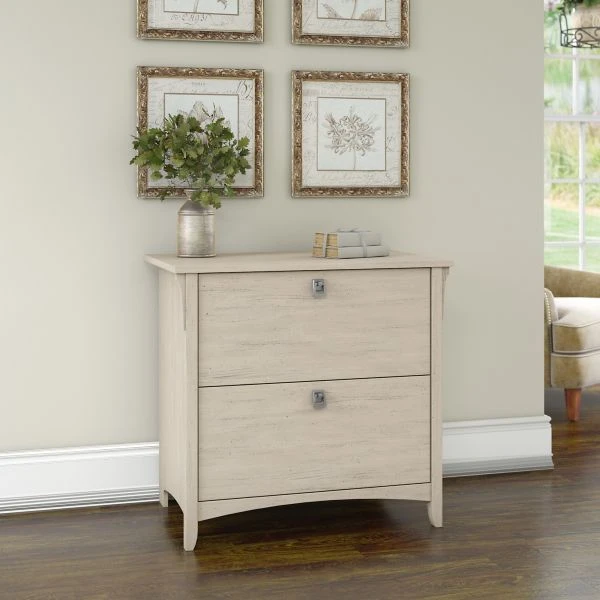 Bush Furniture Salinas 2 Drawer Lateral File Cabinet In Antique White 6 Bush Furniture Salinas 2 Drawer Lateral File Cabinet In Antique White - Image 6