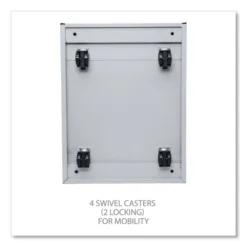 Alera File Pedestal With Full-Length Pull, Left Or Right, 2 Legal/Letter-Size File Drawers, Light Gray, 14.96" X 19.29" X 27.75" -office furniture sale 5ca65e1ebe5ba141bd4deed0d53f003f45