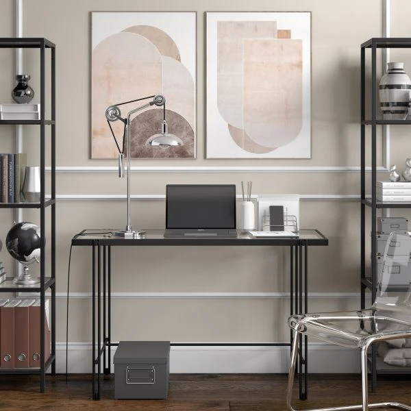 Neo 33.5" Tall Solid Wheel Pulley System Table Lamp With Metal Shade In Polished Nickel/Polished Nickel 6 Neo 33.5" Tall Solid Wheel Pulley System Table Lamp With Metal Shade In Polished Nickel/Polished Nickel - Image 6