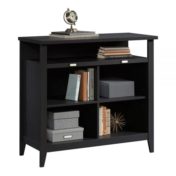 Sauder Summit Station 36"H 4-Cube Bookcase, Raven Oak 1 Sauder Summit Station 36"H 4-Cube Bookcase, Raven Oak