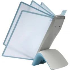 Durable SHERPA Style Desk-Mount Reference System, 10 Panel, 20 Sheet Capacity, Blue/Gray -office furniture sale 5d1f973d46433c79765ef3771b0a9e60ff