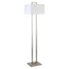 Adair 68" Tall Floor Lamp With Fabric Shade In Brushed Nickel/White