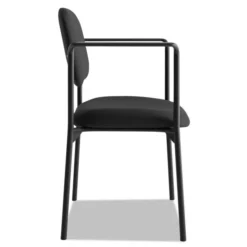 HON VL616 Stacking Guest Chair With Arms, Fabric Upholstery, 23.25" X 21" X 32.75", Black Seat, Black Back, Black Base -office furniture sale 5e1e24e9a52016cffc5f2a8dbf551e51b9