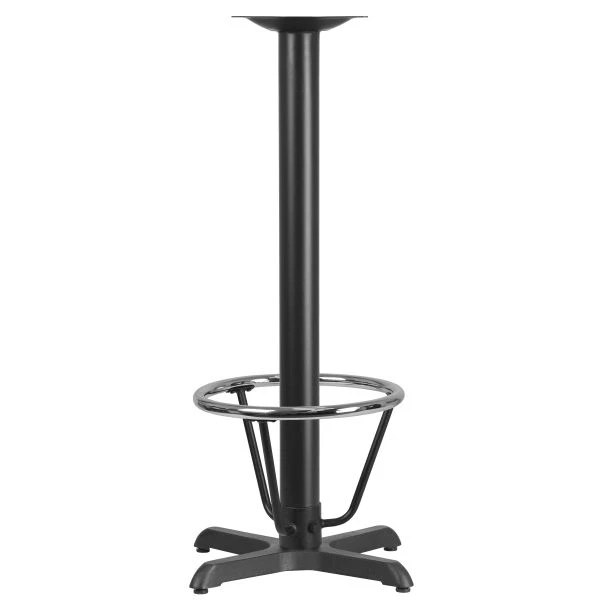 Beverly 22'' X 22'' Restaurant Table X-Base With 3'' Dia. Bar Height Column And Foot Ring 2 Beverly 22'' X 22'' Restaurant Table X-Base With 3'' Dia. Bar Height Column And Foot Ring - Image 2