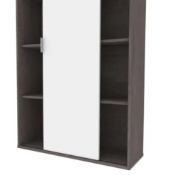 Bestar Aquarius Bookcase With Sliding Door - Bark Gray & White 8 Bestar Aquarius Bookcase With Sliding Door - Bark Gray & White -office furniture sale 5e99acdde16af4282b0e1c2a70f0755d53