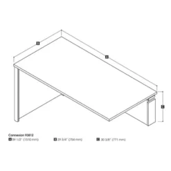 Bestar Connexion Return Table In Antigua & Black -office furniture sale 5ef454adc913278a320d1d25d63a0d8b06 1
