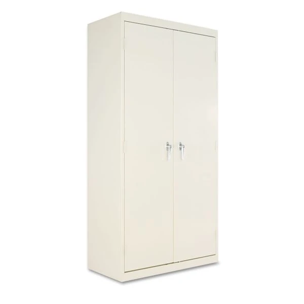 Alera Assembled 72" High Heavy-Duty Welded Storage Cabinet, Four Adjustable Shelves, 36w X 18d, Putty 6 Alera Assembled 72" High Heavy-Duty Welded Storage Cabinet, Four Adjustable Shelves, 36w X 18d, Putty - Image 6