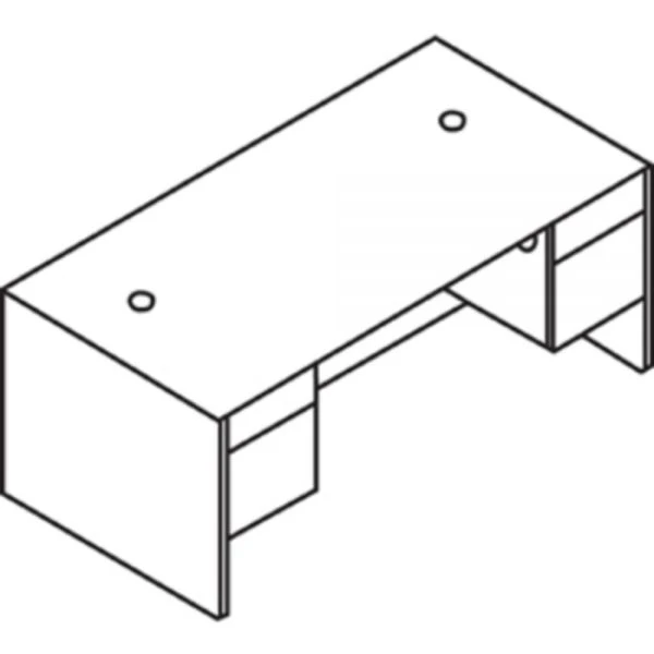 HON 10500 Series Double Pedestal Desk, 60" X 30" X 29.5", Mahogany 6 HON 10500 Series Double Pedestal Desk, 60" X 30" X 29.5", Mahogany - Image 6