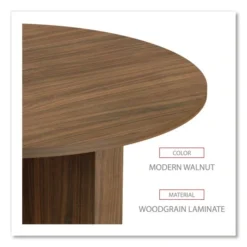 Alera Valencia Round Conference Table With Legs, 42" Diameter X 29.5h, Modern Walnut -office furniture sale 612059c456b96d7c85de3771fa16884b6f