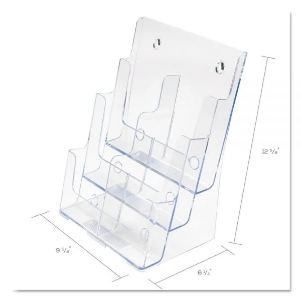 Deflecto 6-Compartment DocuHolder, Leaflet Size, 9.63w X 6.25d X 12.63h, Clear 2 Deflecto 6-Compartment DocuHolder, Leaflet Size, 9.63w X 6.25d X 12.63h, Clear - Image 2