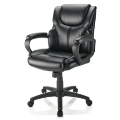 Mayhart Vinyl Mid-Back Task Chair, Black, BIFMA Certified -office furniture sale 61630394166f5021eaa464d51af1f72609