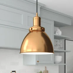 Madison 8" Wide Pendant With Metal Shade In Brass/Brass -office furniture sale 6174b4f11911768b179a1953ebe140c8e0