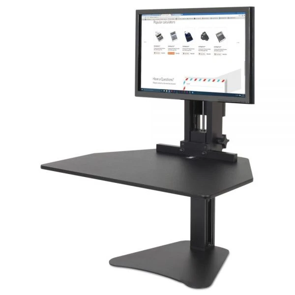 Victor High Rise Standing Desk Workstation, 28" X 23" X 10.5" To 15.5", Black 9 Victor High Rise Standing Desk Workstation, 28" X 23" X 10.5" To 15.5", Black - Image 9