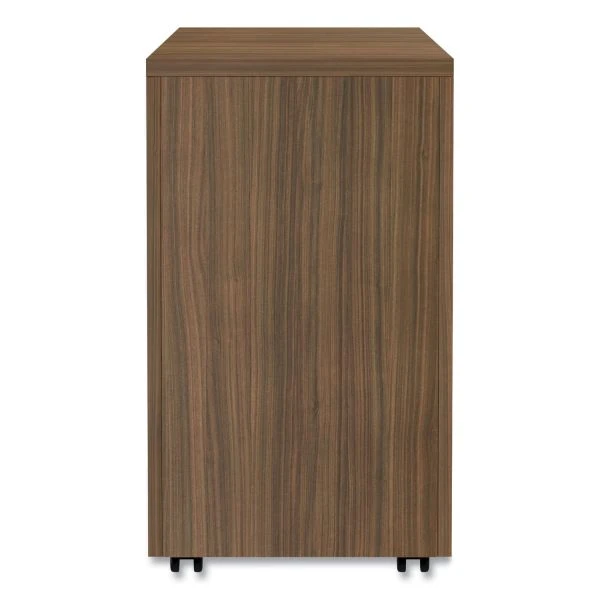 Alera Valencia Series Mobile Pedestal File, Left/Right, 3-Drawer: Box/Box/File, Legal/Letter, Walnut, 15.88 X 20.5 X 28.38 2 Alera Valencia Series Mobile Pedestal File, Left/Right, 3-Drawer: Box/Box/File, Legal/Letter, Walnut, 15.88 X 20.5 X 28.38 - Image 2
