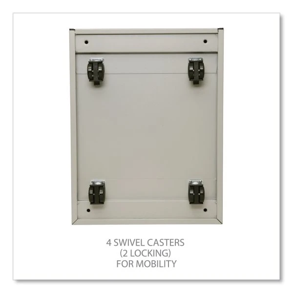 Alera File Pedestal With Full-Length Pull, Left Or Right, 2-Drawers: Box/File, Legal/Letter, Putty, 14.96" X 19.29" X 21.65" 3 Alera File Pedestal With Full-Length Pull, Left Or Right, 2-Drawers: Box/File, Legal/Letter, Putty, 14.96" X 19.29" X 21.65" - Image 3