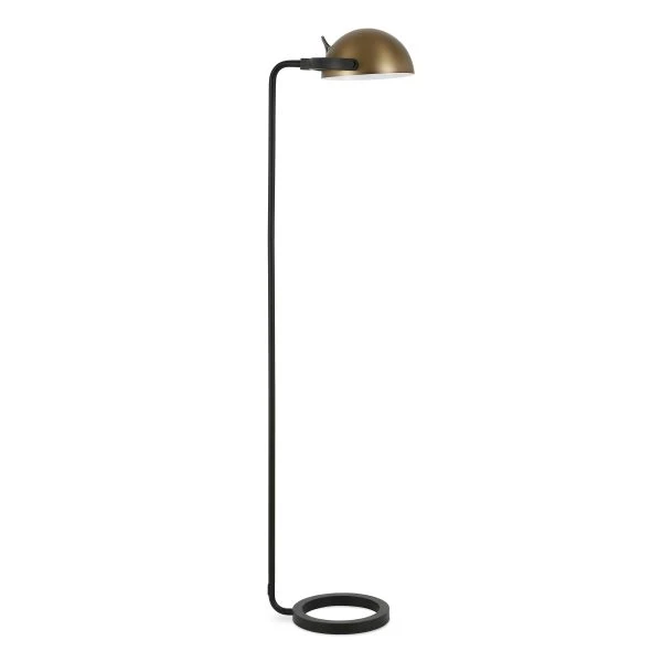 Atticus 65" Tall Floor Lamp With Metal Shade In Blackened Bronze/Brass 1 Atticus 65" Tall Floor Lamp With Metal Shade In Blackened Bronze/Brass