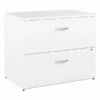 Bush Business Furniture Hybrid 2 Drawer Lateral File Cabinet In White - Assembled