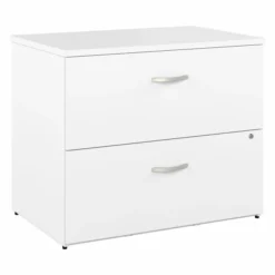 Bush Business Furniture Hybrid 2 Drawer Lateral File Cabinet In White - Assembled