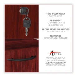 Alera Valencia Series Lateral File, 2 Legal/Letter-Size File Drawers, Mahogany, 34" X 22.75" X 29.5" -office furniture sale 63df66867e6b94a29646eb0d73e2edd769