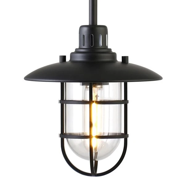 Bay 8.25" Wide Lantern Pendant With Glass/Metal Shade In Blackened Bronze/Clear 5 Bay 8.25" Wide Lantern Pendant With Glass/Metal Shade In Blackened Bronze/Clear - Image 5
