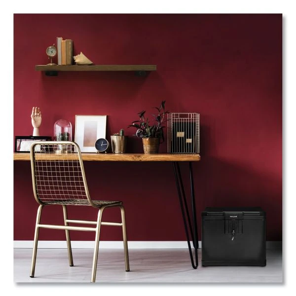 Honeywell Molded Fire And Water File Chest, 16 X 12.6 X 13, 0.6 Cu Ft, Black 2 Honeywell Molded Fire And Water File Chest, 16 X 12.6 X 13, 0.6 Cu Ft, Black - Image 2