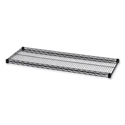 Alera Industrial Wire Shelving Extra Wire Shelves, 48w X 18d, Black, 2 Shelves/Carton