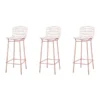 Madeline Barstool, Set Of 3 In Rose Pink Gold And White