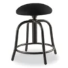 NPS 6800 Series Height Adj Fabric Seat Swivel Stool, Supports 300 Lb, 18"-25" Seat Height, Black Seat/Base, Ships In 1-3 Bus Days