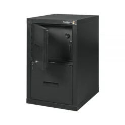 FireKing FireShield 22"D Vertical 1-Drawer File Cabinet And Safe, Metal, Black Stone