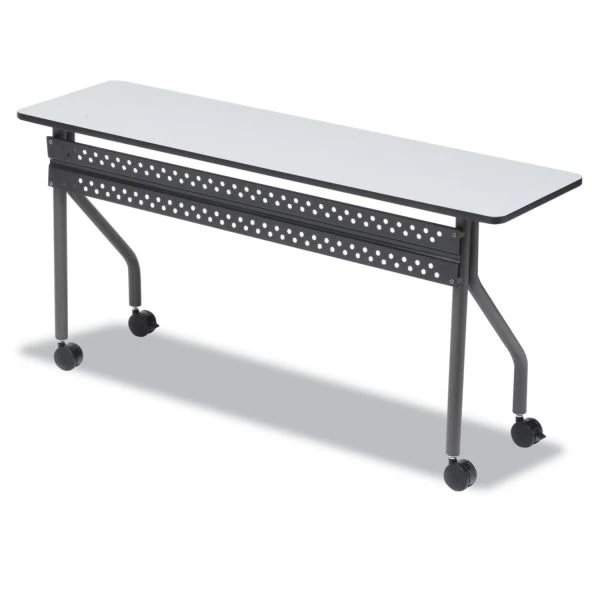 Iceberg OfficeWorks Mobile Training Table, Rectangular, 72w X 18d X 29h, Gray/Charcoal 1 Iceberg OfficeWorks Mobile Training Table, Rectangular, 72w X 18d X 29h, Gray/Charcoal