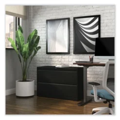 Alera Lateral File, 2 Legal/Letter-Size File Drawers, Black, 42" X 18.63" X 28" -office furniture sale 64ed9cf51785d7f9d8705d35a81b17ed4d