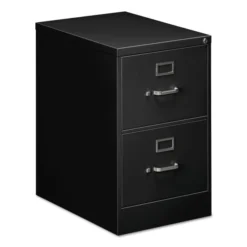 Alera Two-Drawer Economy Vertical File, 2 Legal-Size File Drawers, Black, 18" X 25" X 28.38"