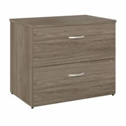Bush Business Furniture Hybrid 2 Drawer Lateral File Cabinet In Modern Hickory - Assembled